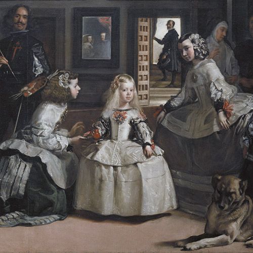 Clase de dibujo y pintura de El Taller del Aire frente a Las Meninas